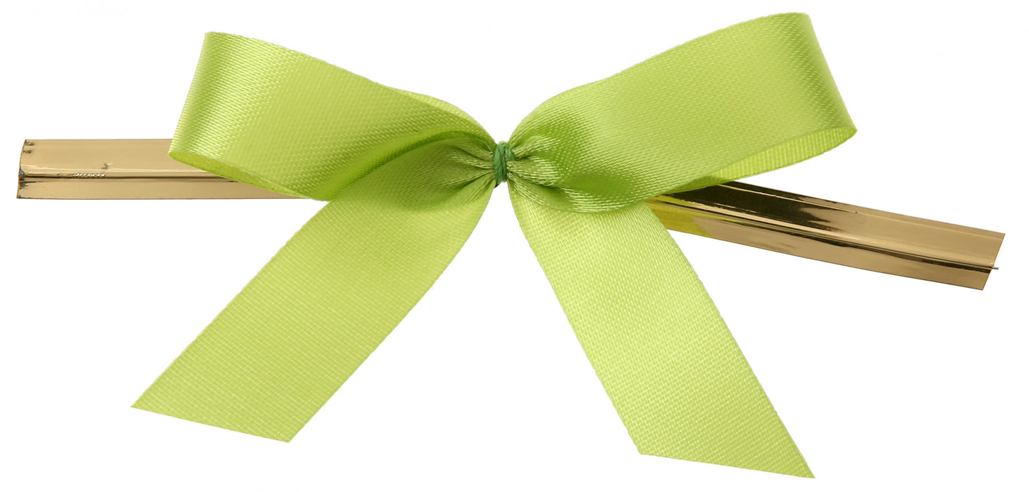 Noeud Satin avec attache twist or - 100 pièces