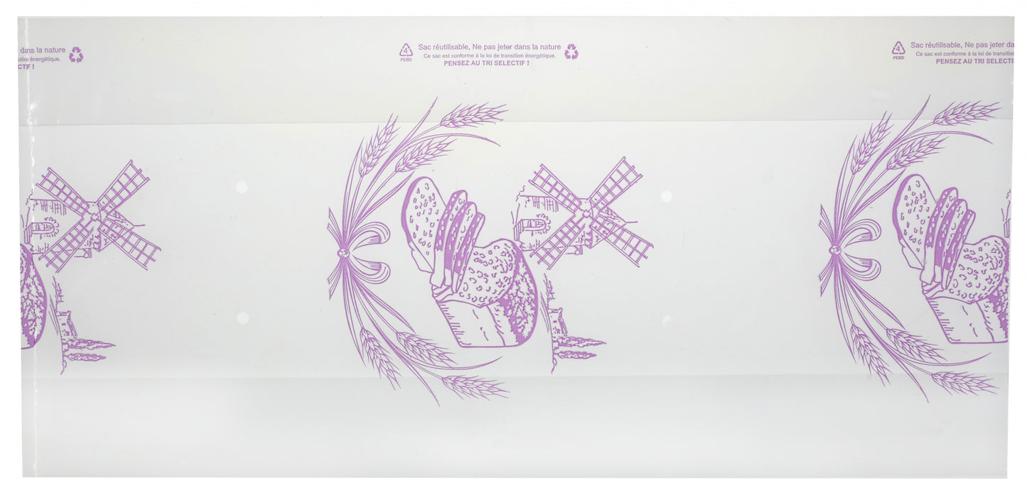 Sachet Décoré Pain Coupé PEBD 50µ - Paquet 200 pcs