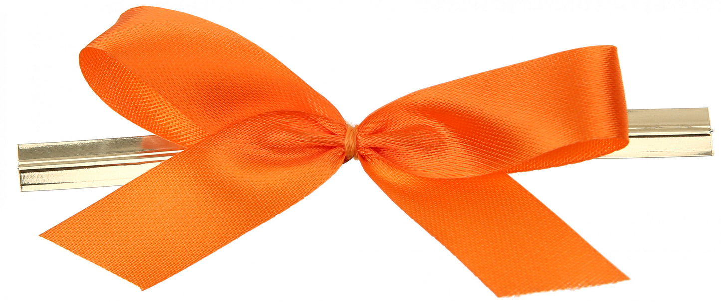 Noeud Satin avec attache twist or - 100 pièces