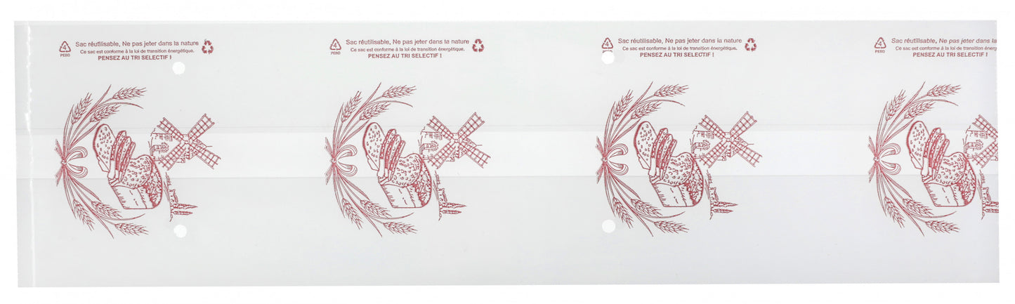 Sachet Décoré Pain Coupé PEBD 50µ - Paquet 200 pcs