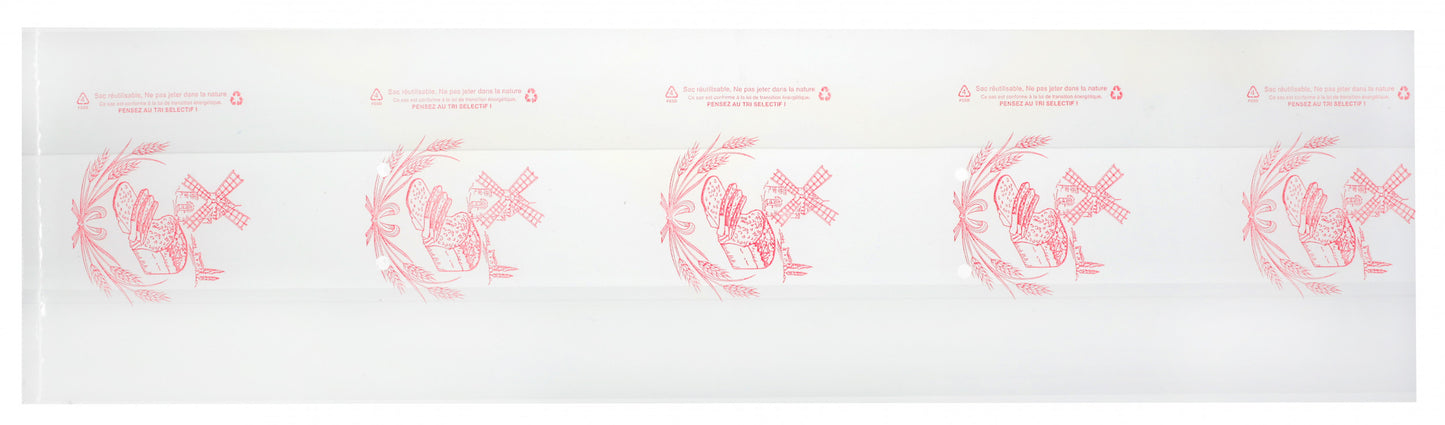 Sachet Décoré Pain Coupé PEBD 50µ - Paquet 200 pcs