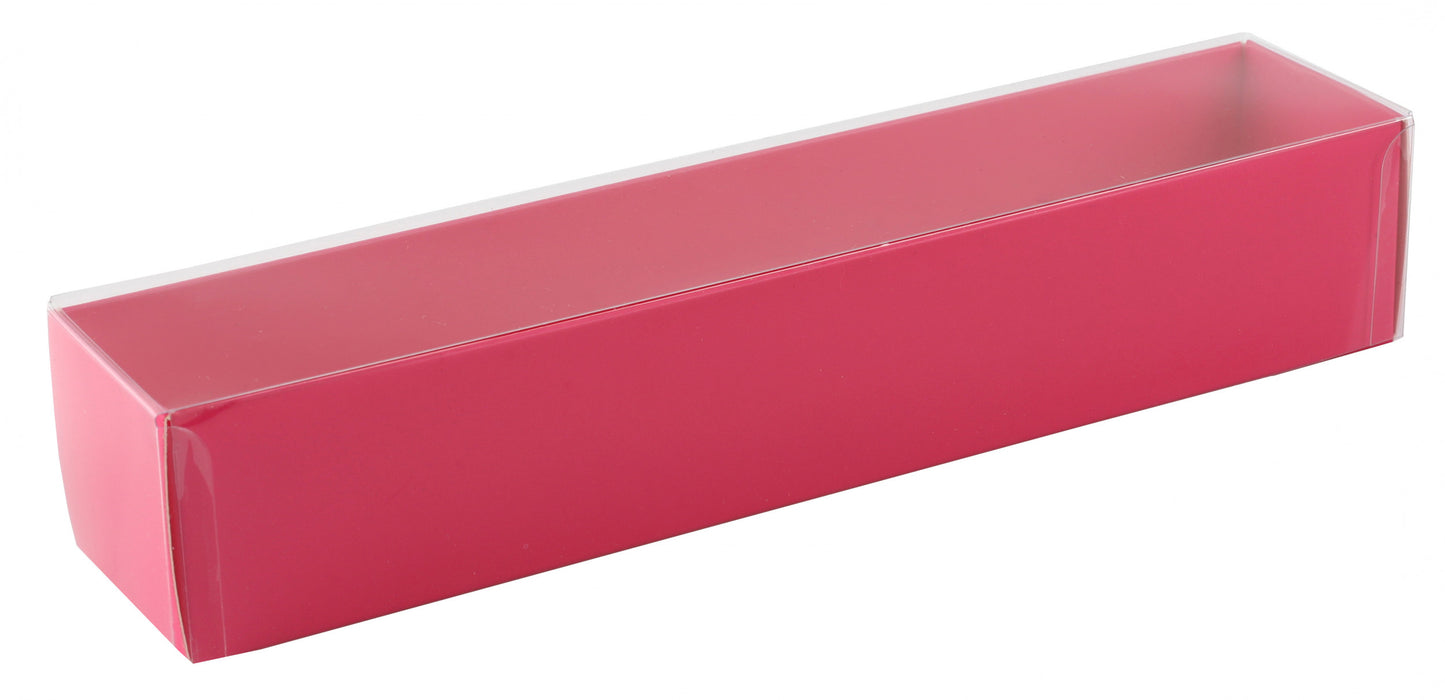 Boîte macarons avec couvercle transparent - Paquet 25 pcs