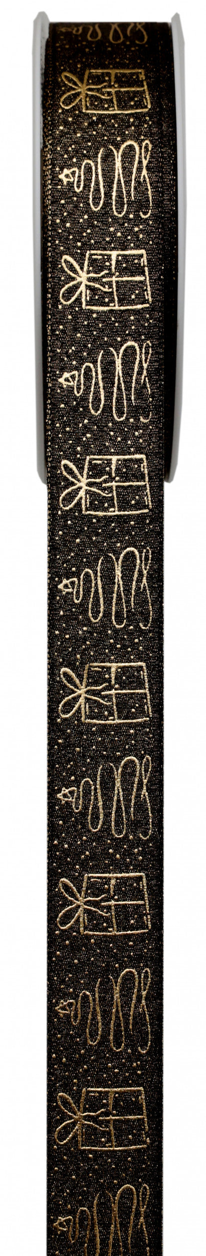 Ruban Sapins et Cadeaux de Noël - Bobine 25 mètres