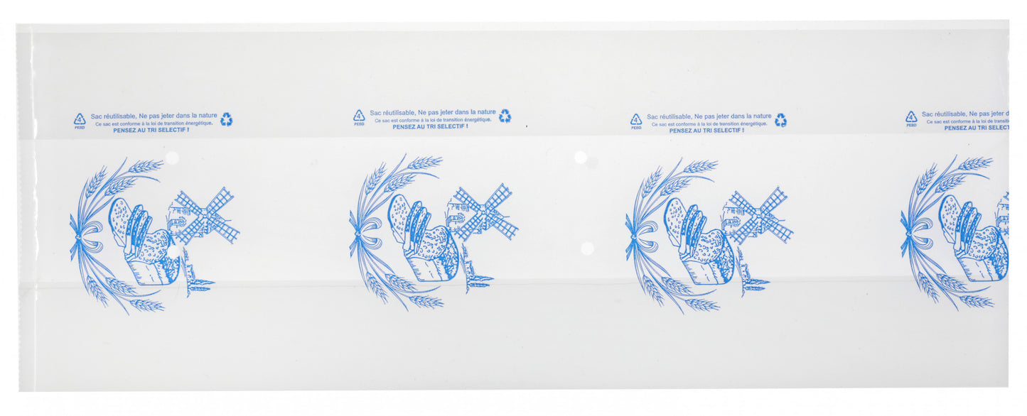 Sachet Décoré Pain Coupé PEBD 50µ - Paquet 200 pcs