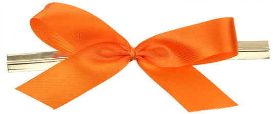 Noeud Satin avec attache twist or - 100 pièces