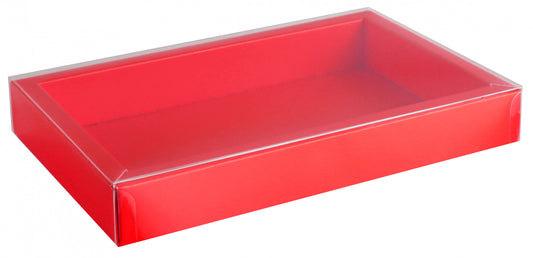 Boîte rectangle avec couvercle transparent - Paquet 25 pcs