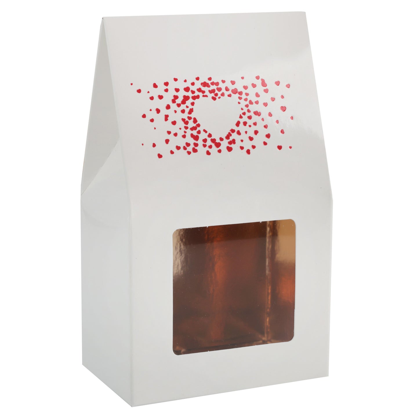 Pochette avec fenêtre filmée Coeur - 25 pièces