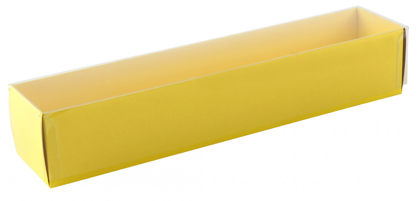 Boîte macarons avec couvercle transparent - Paquet 25 pcs