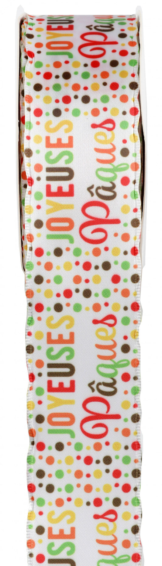 Ruban joyeuses Pâques - Bobine 25 mètres