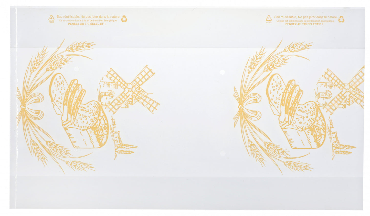 Sachet Décoré Pain Coupé PEBD 50µ - Paquet 200 pcs