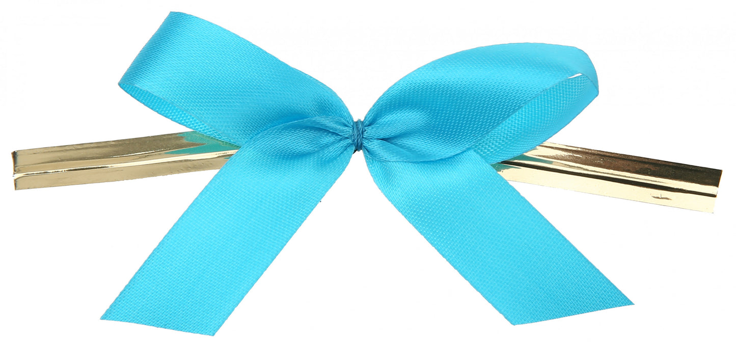 Noeud Satin avec attache twist or - 100 pièces