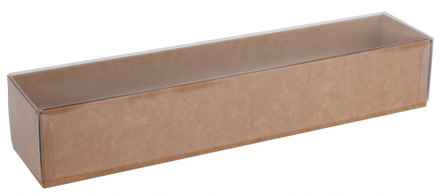 Boîte macarons avec couvercle transparent - Paquet 25 pcs