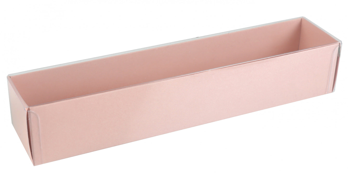 Boîte macarons avec couvercle transparent - Paquet 25 pcs