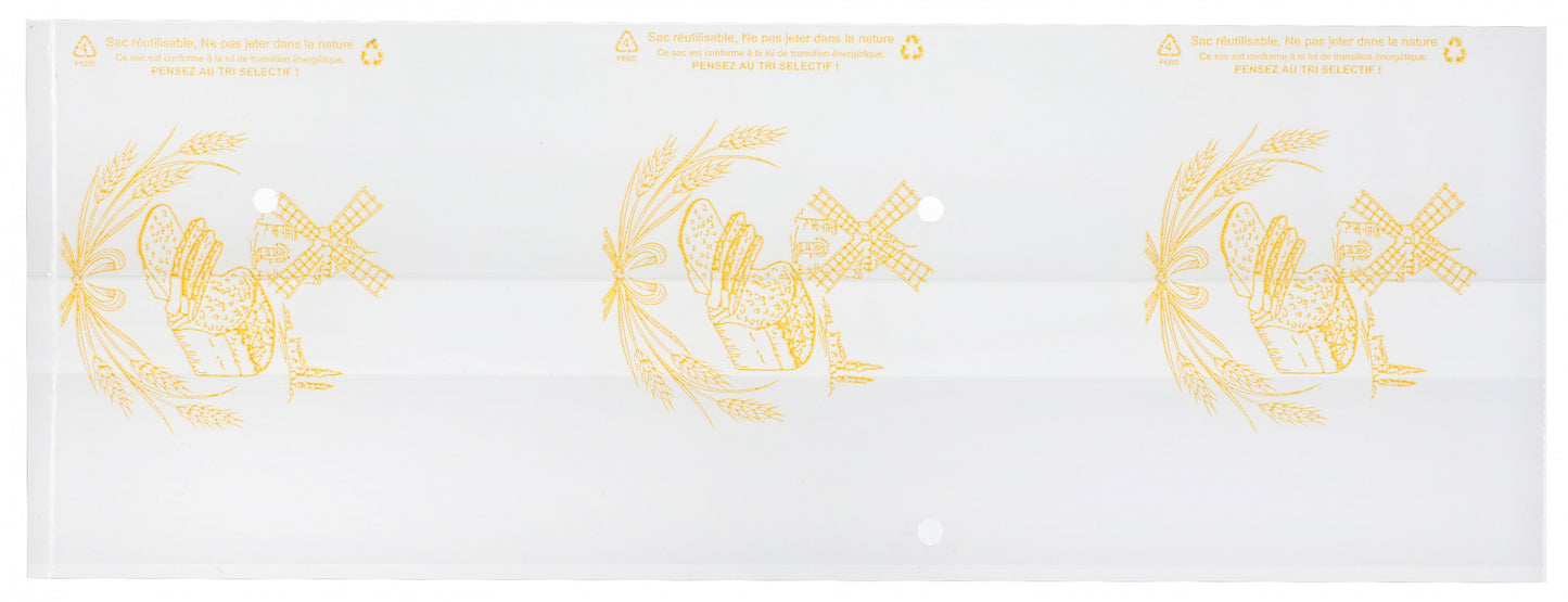 Sachet Décoré Pain Coupé PEBD 50µ - Paquet 200 pcs