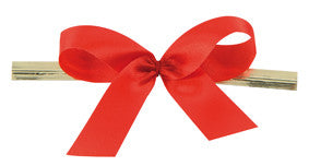 Noeud Satin avec attache twist or - 100 pièces