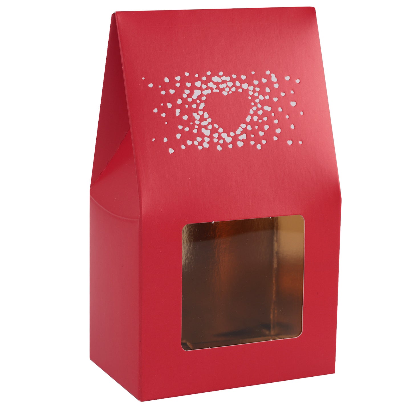 Pochette avec fenêtre filmée Coeur - 25 pièces