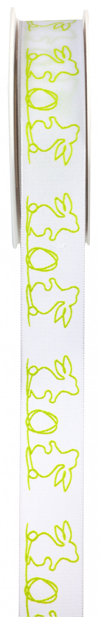 Ruban Lapins d'oeufs Pâques - Bobine 25 mètres