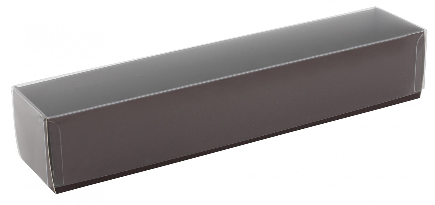 Boîte macarons avec couvercle transparent - Paquet 25 pcs